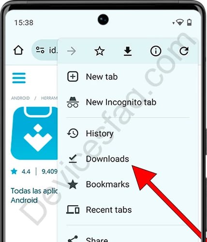 Abrir downloads no Android